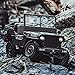 RocHobby 1/6 1941 MB Scaler RC Car, 4x4 Hobby Grade RC Car Mini RC Rock Crawler Military, 2.4Ghz RC Truck with 550 Brushed Motor, LED Lights for Adults Without Battery and Charger