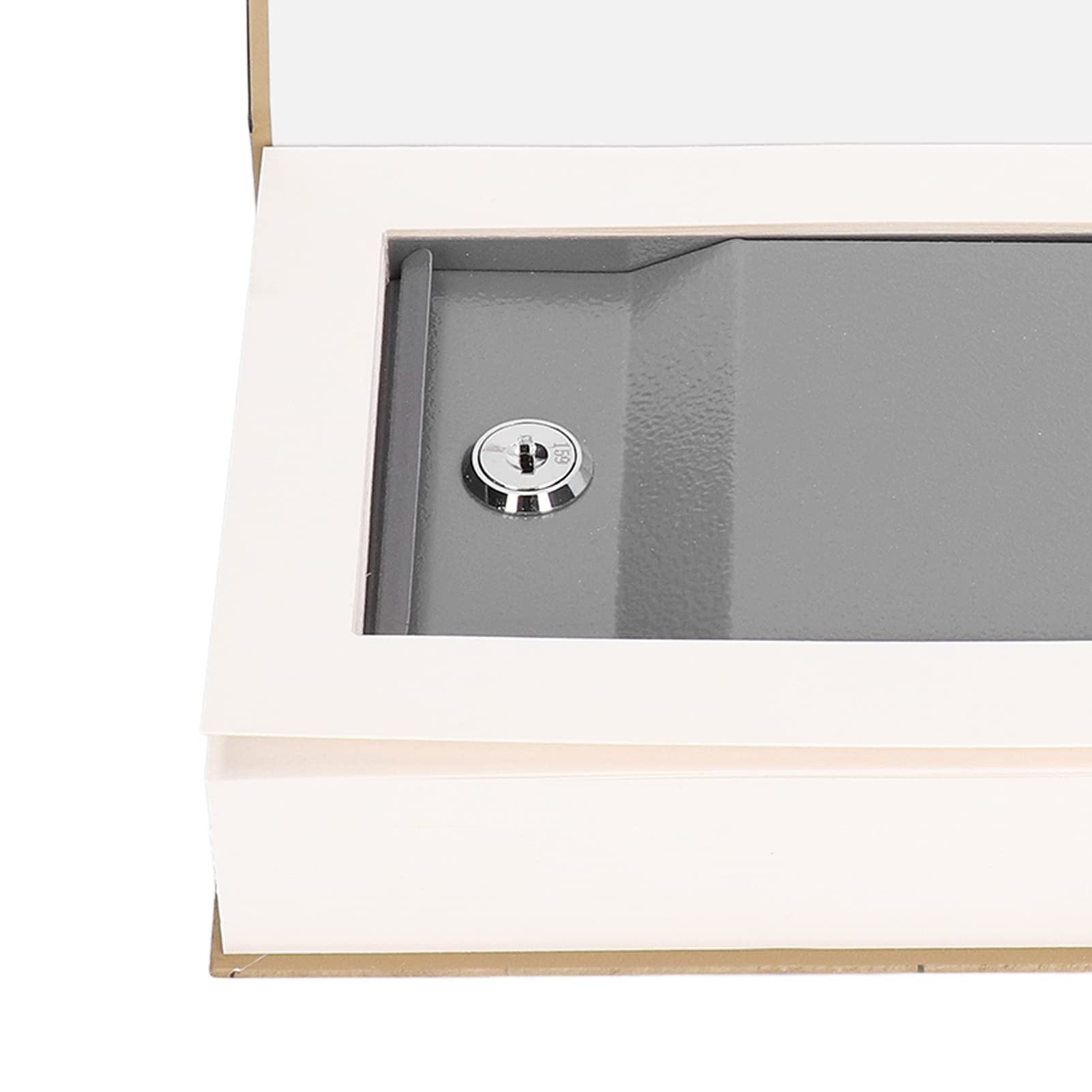 Wakects Coffre-fort en forme de livre avec clés, portable et caché, pour bijoux, argent, documents, pages réelles, 22 x 15 x 4,2 cm