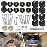 F250 Body Mounts F350 Cab Mounts KF04060BK Compatible with Ford 2008-2016 F250 F350 Super Duty 2WD 4WD Body Bushing Kit Inclued Polyurethane Body Cab Mounts, Steel Sleeves, Hardware, Black