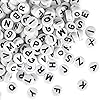 Naler acryl kralen spacer kralen voor sieraden knutselen Runde Buchstabenperlen, 1200 Stück