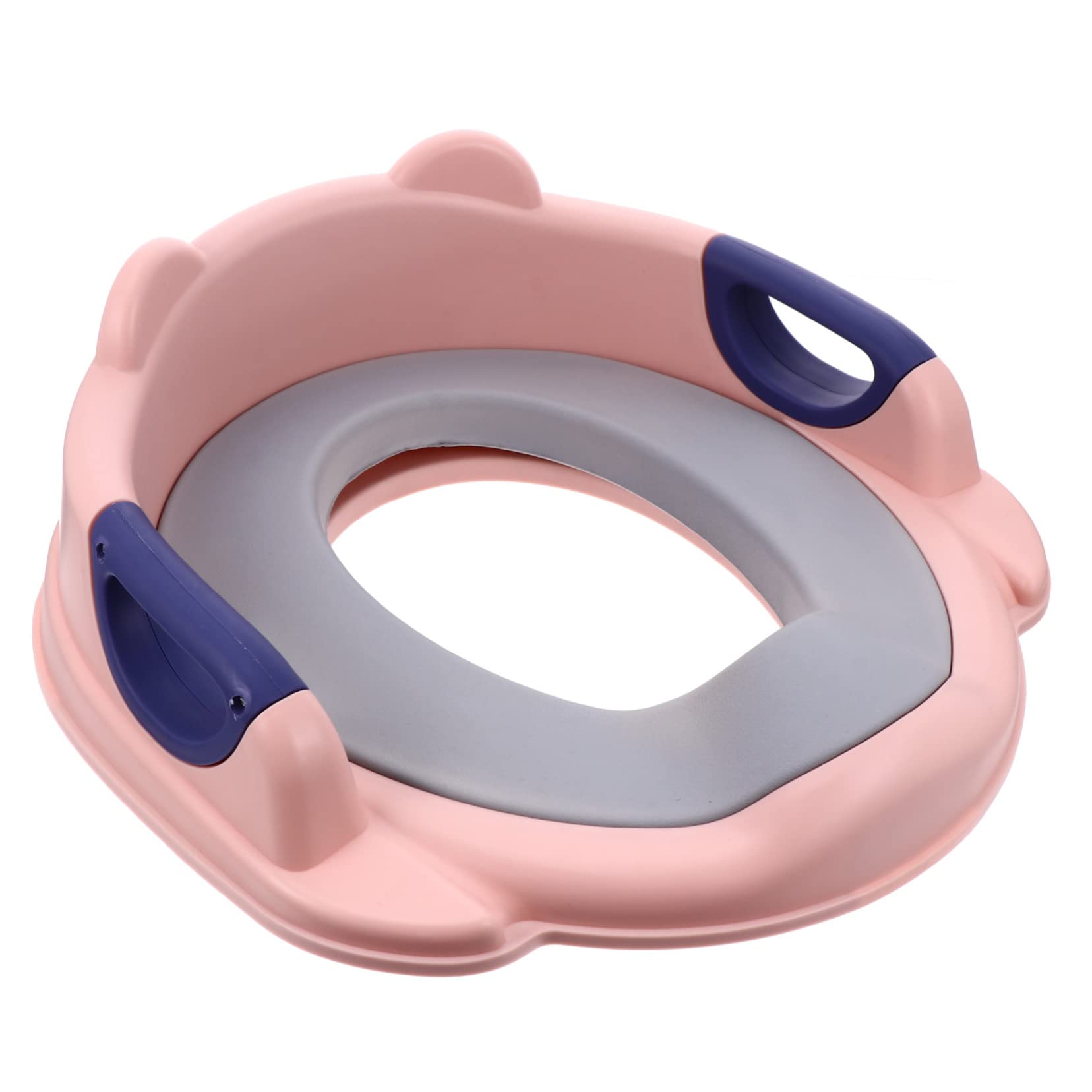 Riduttore Wc per Ragazzo Ragazza Rosa Cuscino Pu e Maniglia | Pp, Fissaggio Fibbia Antiscivolo, Installazione Semplice, Rimozione Rapida e Pulizia Facile