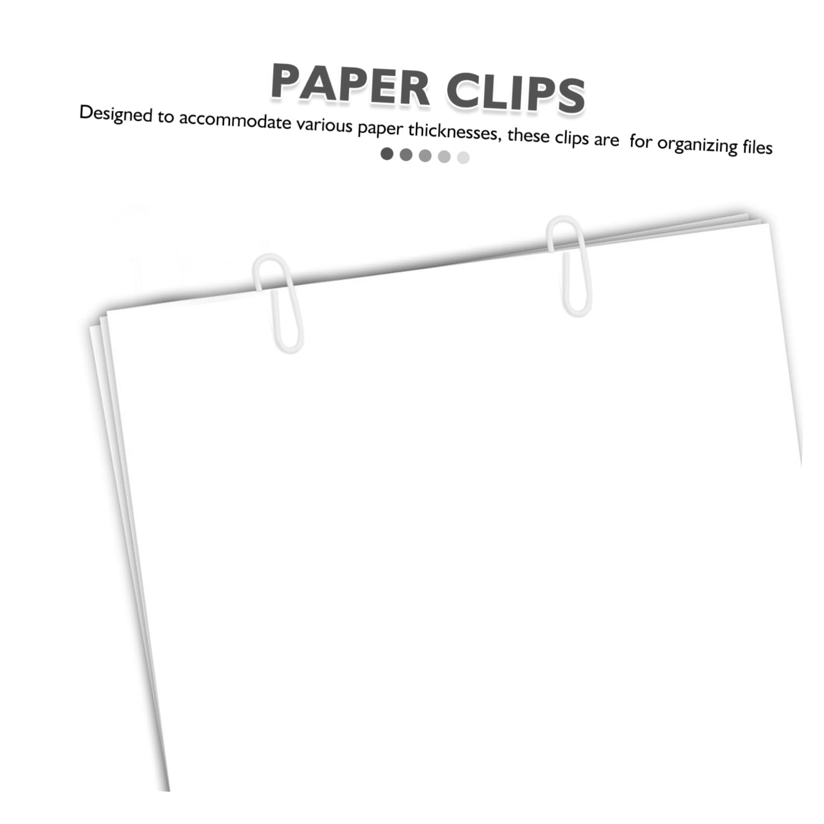 NUOBESTY 750 Stück büroklammern Papierklammern Papierclips White