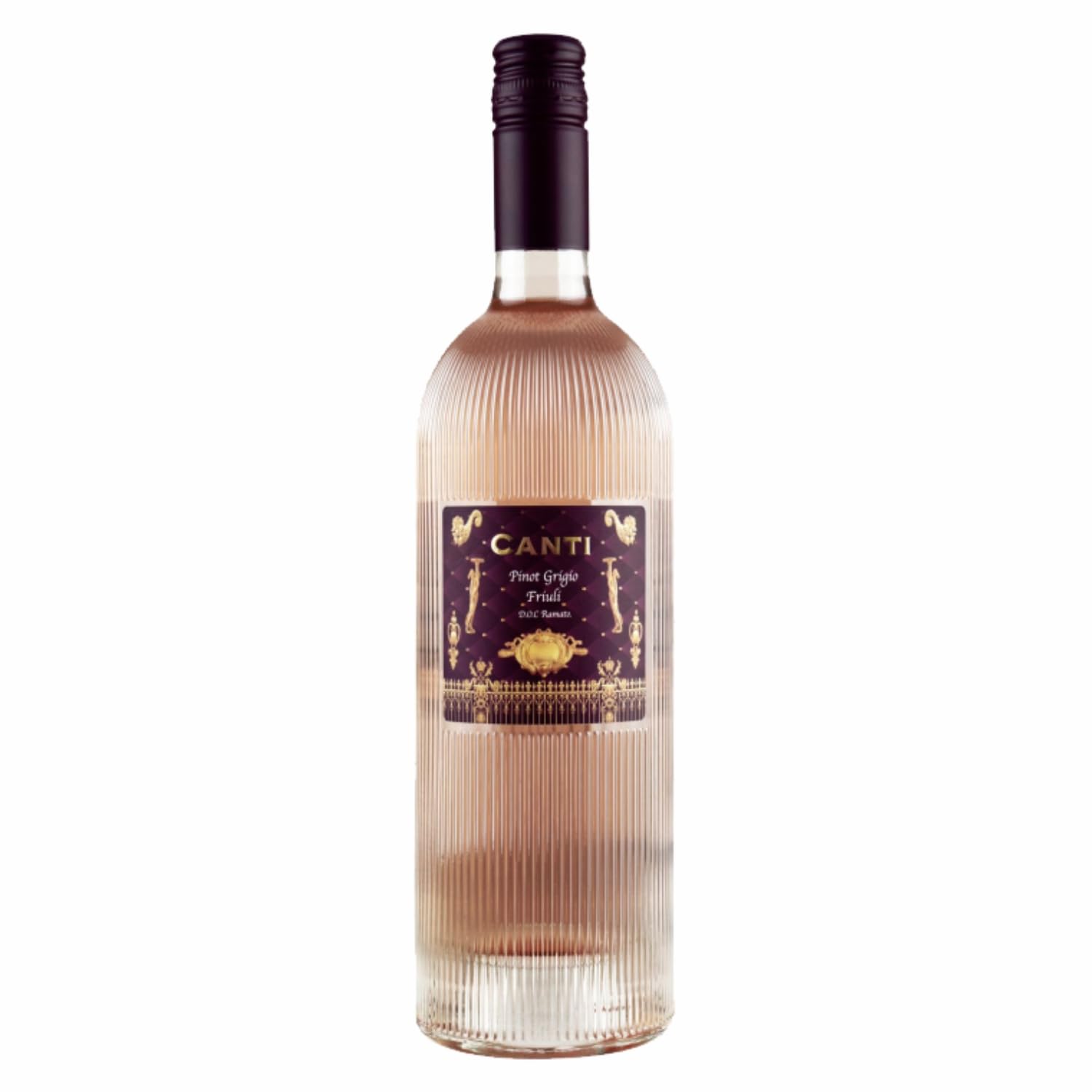 Canti - Vin Rosé Italien Sec Pinot Grigio D.O.C. Friuli, Saveur Fraîche avec une Bouche Douce et Ronde, 6x750 ml