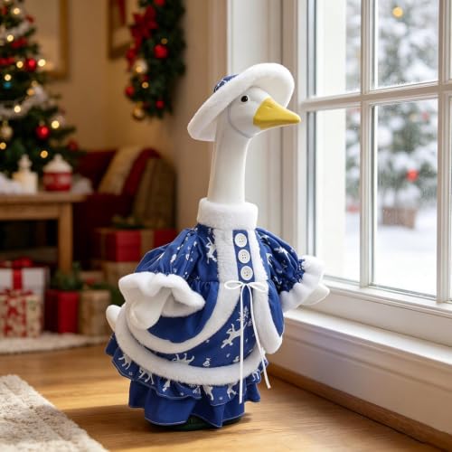 Aufmer Winter Goose Outfit Porch Goose Clothes for Christmas Decorations - image 7