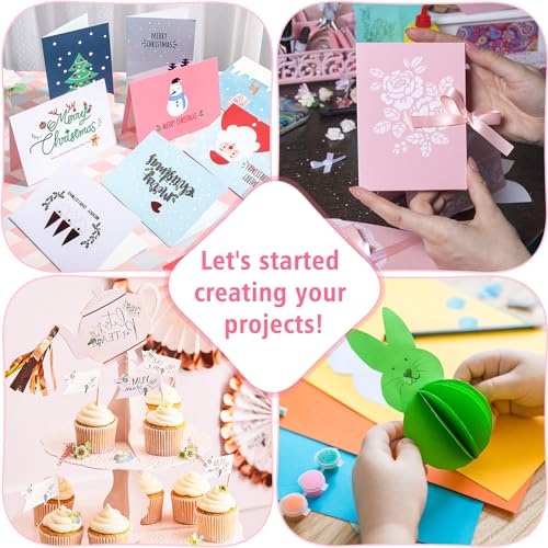 120 Sheets Colored CardStock, 180gsm/65lb 24 Colors Cardstock Print Paper 8.5 x 11 Inches, Double Sided Printed Card Stock Paper for Scrapbook School Office Printing DIY Craft - Thumbnail 3