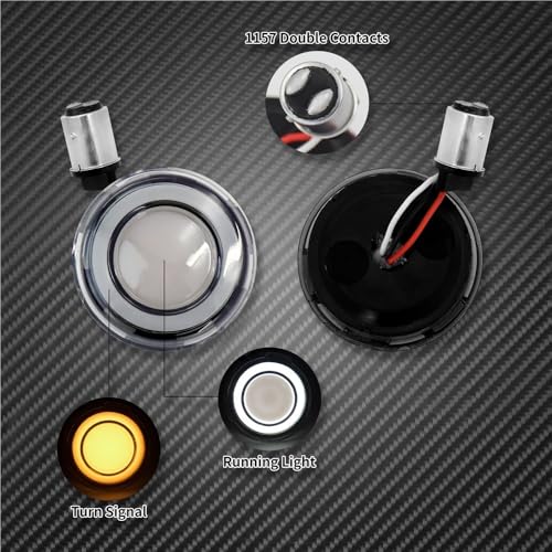 Luz giro delantera para softail dyna indicador conversion ruta 7