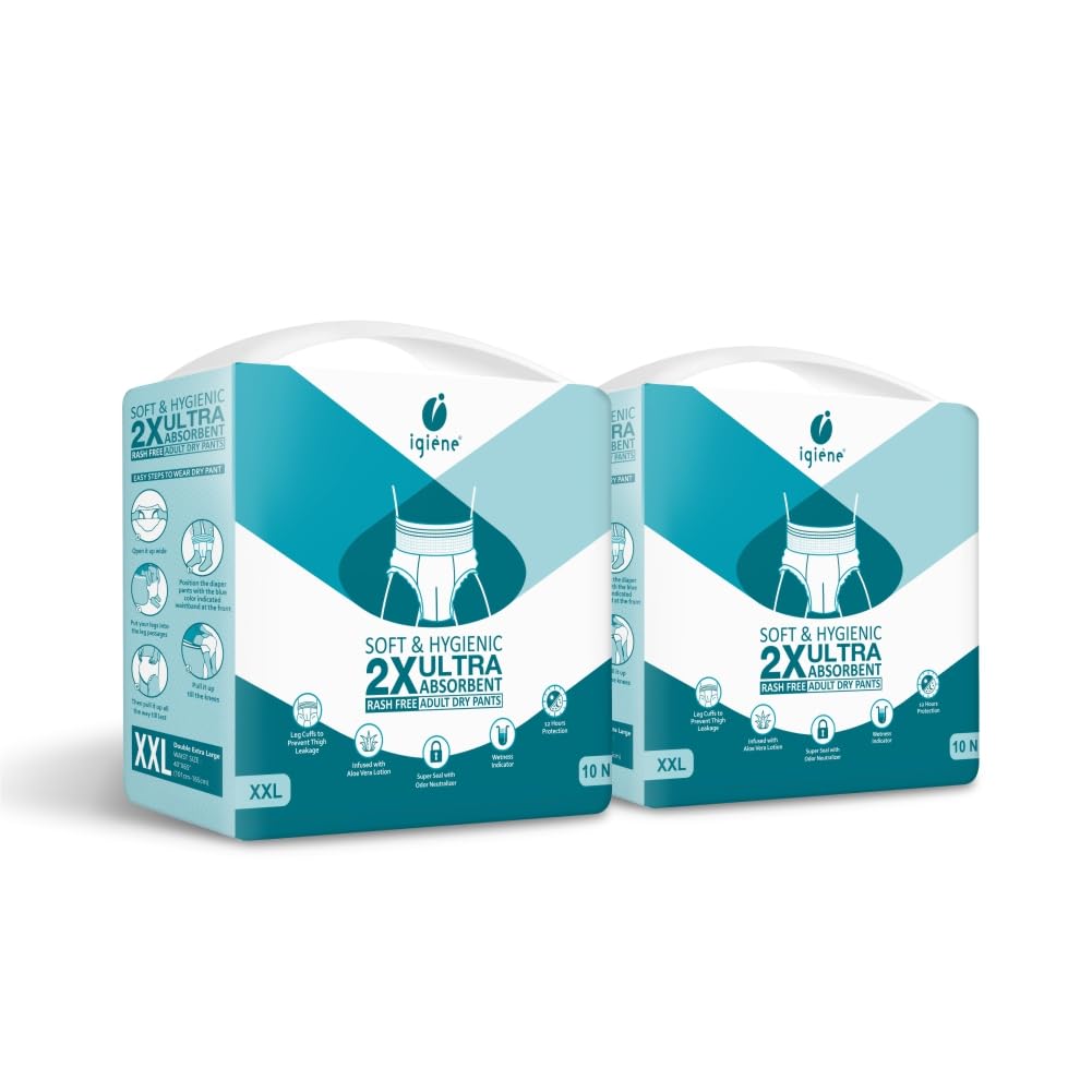 See full amazon price history chart for Igiene Soft & Hygienic 2X Ultra Absorbent Rashfree Adult Dry Pant XX-Large Combo Of 12 Packet (120 Pieces) Igiene Soft & Hygienic 2X Ultra Absorbent Rashfree Adult Dry Pant XX-Large Combo Of 12 Packet (120 Pieces) (B0DBDFRRPV) Amazon Price History, Amazon Price Tracker