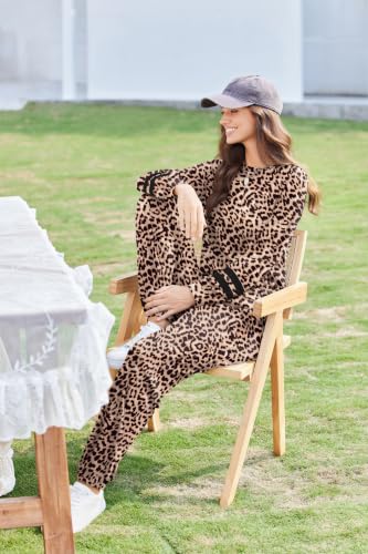 Image of Ekouaer Sweatsuits Womens Loungewear Set Tracksuit Long Sleeve Pajamas Set