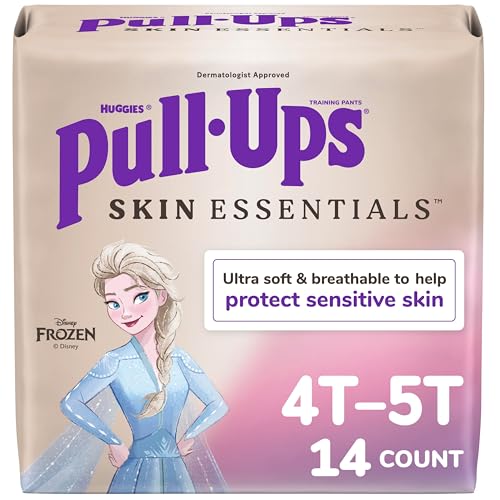 Pull-Ups Girls' Skin Essentials Potty Training Pants, Training Underwear, 4T-5T (38-50 lbs), 14 Ct
