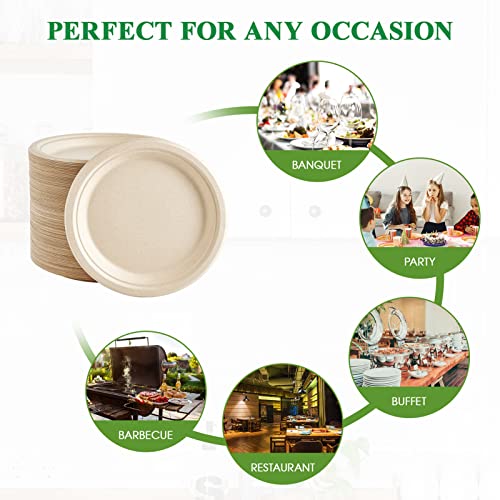 15% Off Vplus 150-Pack Compostable Paper Plates