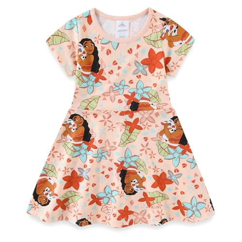 Disney Moana Girls French Terry Skater Dress with Headband for Toddler and Big Kids2