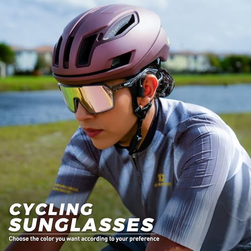SCVCN Polarized Sports Sunglasses UV Protection for Women Men Cycling Glasses MTB Riding Goggles Bicycle Mountain Bike Glasses Baseball Running Fishing Triathlon Golf Driving Pink - image 2