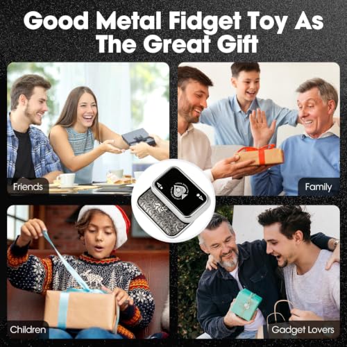 Image of Alloy Magnetic Metal Silver Fidget Slider for Stress and Anxiety Relief-Soap Box Style, Stress Relief Toys Adults, Unrestricted Sliding