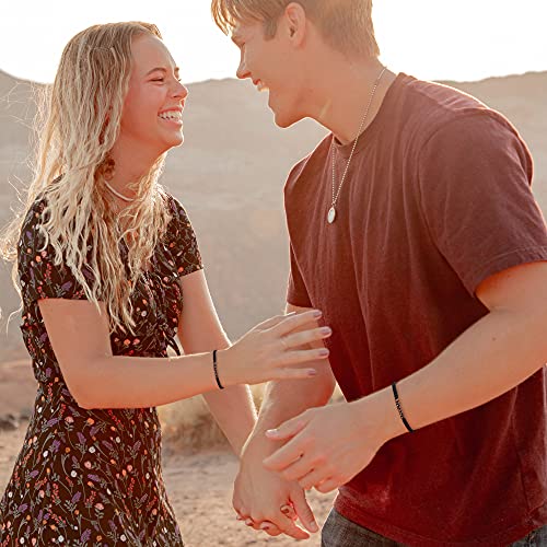 JoycuFF Bracelets for Women Teen Girls Gifts for Mom Wife Girlfriend Daughter Sister Best Friend Fashion Trendy Silk Wrap Bracelet Simple Birthday Jewelry Adjustable Morse Code Bracelets Be Fearless - Image 3