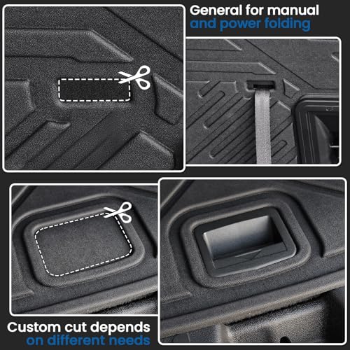 Image of Cargo Mat Backrest Mats for 2024-2026 Chevy Traverse & 2024-2026 GMC Acadia & 2025 2026 Buick Enclave, Fit Both 7 & 8 Seats, All Weather TPE Cargo Liner Trunk Mat Car Accessories
