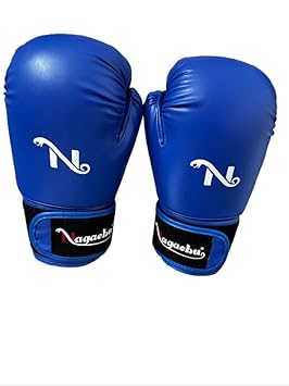 PRO Style PU MOULED Padding COMPITION Boxing Gloves (Blue, 10OZ)