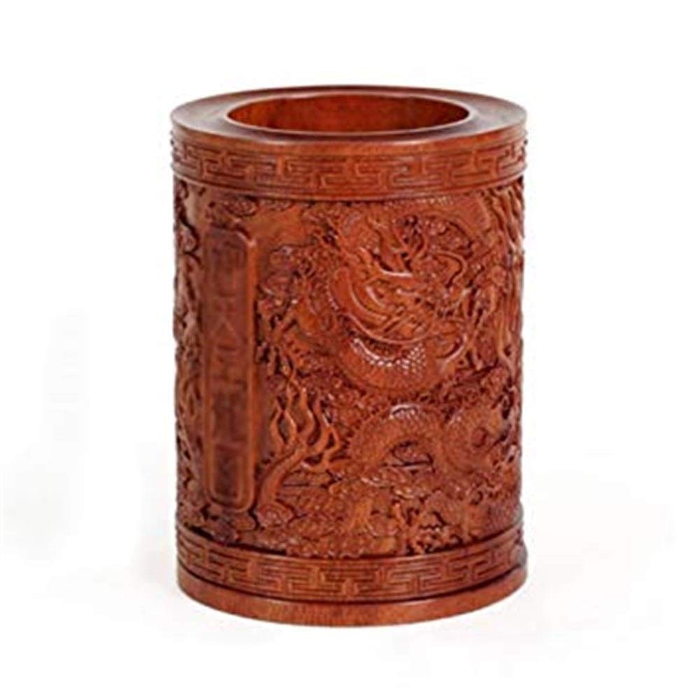 LHQ-HQ Desk Stationery Storage Box, Wooden Office Supplies Desktop Storage Box Pen Holder And Pen Holder Stationery Storage Box, Storage Bag Pen Holder Multi-function Rack - Study Decoration