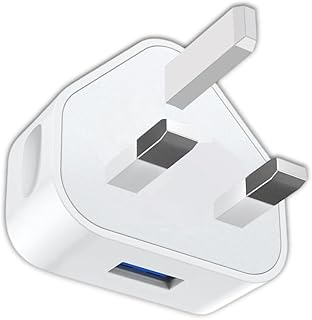 قابس شاحن حائط USB 5 فولت 1 امبير متوافق مع ايفون 6 اس 6 7 8 بلس 4 4 اس 5 5 سي اس اي، ايباد ميني/اير، ايربودز، ايبود، سامسونج/الساعات الذكية/سوني