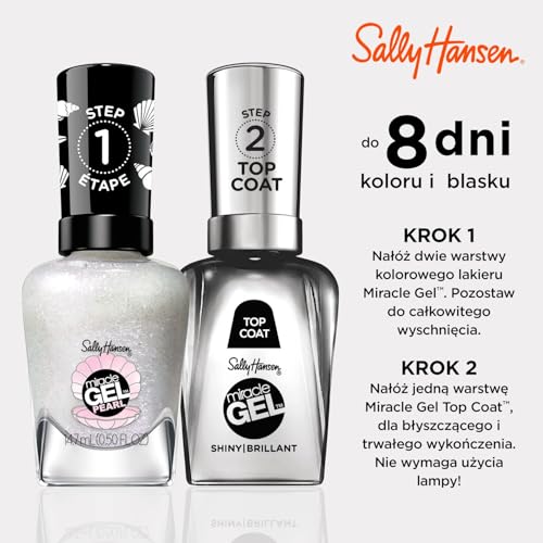 Sally Hansen Miracle Gel Modern Pearl żelowy lakier do paznokci bez użycia lampy UV, Moonlight Mist 14,7 ml