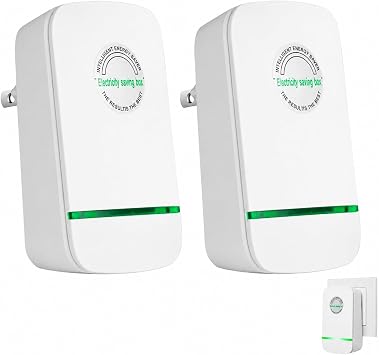 New Universal Energy-Saving Box, Reduce Electricity Bills, Plug-and-Play, Power Factor Corrector for Home and Office Use 2Pcs