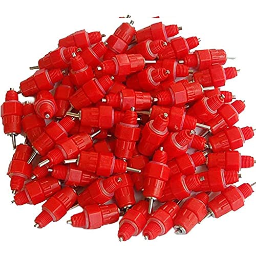 Aike Chicken Water Poultry Hen Screw Style Nipple Drinker Feeder 50Pack