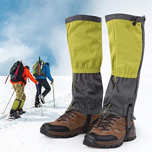 1Pair Leg Gaiters Snow Boot Gaiters, Breathable Climbing Hiking Snow Gaiter for Outdoor Hiking Walking Climbing Mountain(Green)