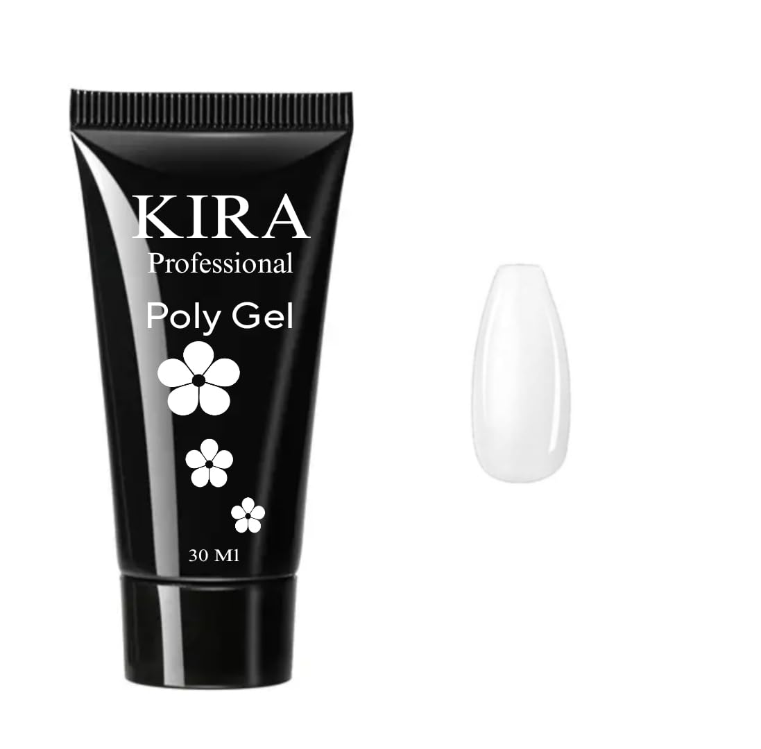 KIRA 30ML Polygel tubes For Nails Extensions Finger nail art Manicure Acrylic gel Nail Art Decoration, Nail Thickening Poly Nail Gel Tube Easy to DIY Use Need UV Lamp (Clear)-picture-13