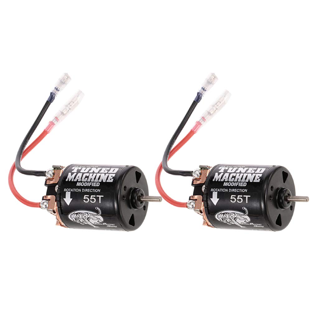 Amazon | #N/A 2ピース/個RC 540ブラシモーター55T高トルクに適用1:10