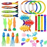 VPPIK 35pcs Colorful Diving Sinkies, Pool Toys For Kids 7-12 Toddlers 1-5, Swimming Pool Games For Holiday Beach Fun