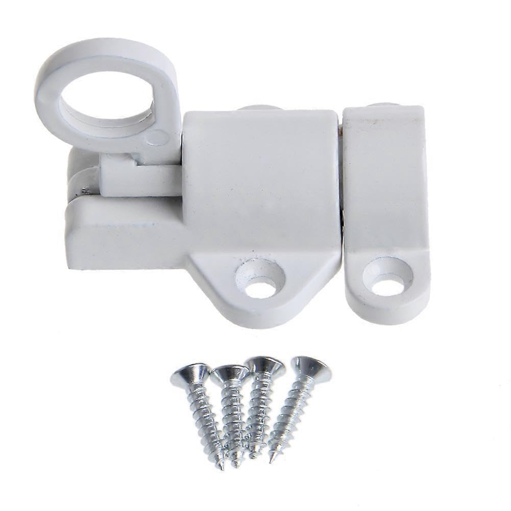 Window Gate Security Pull Ring Spring Bounce Door Bolt Aluminum Latch Lock Grey