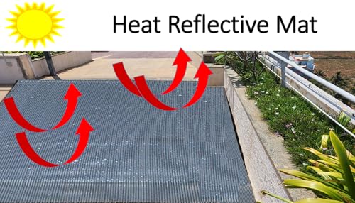 Image of Heat Reflective Mat for Terrace /Roof - Rubber Floor Mat (Grey, 10 feet x 2 feet)