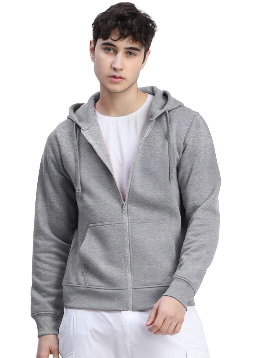 Image of LAZYCHUNKS Men's Cotton Full Sleeve Hooded Neck Sweatshirt Stylish Jacket