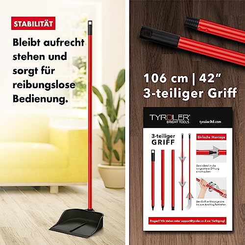 Magische Kehrschaufel mit langem Stiel, 90 cm, schwarz