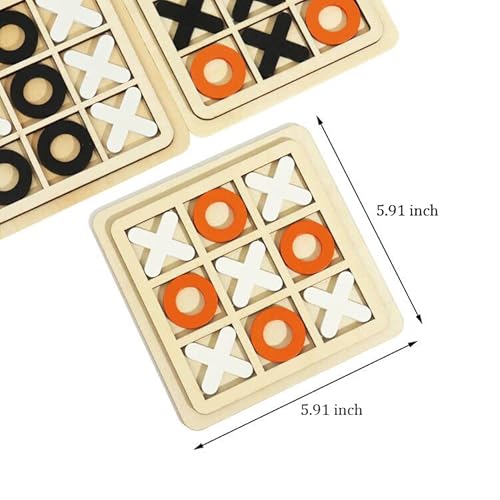 Keslot Tic Tac Toe Xo Wooden Board Games Desk Toys 3 Pack Classical Family Children Kids Educational Toy #TOP5