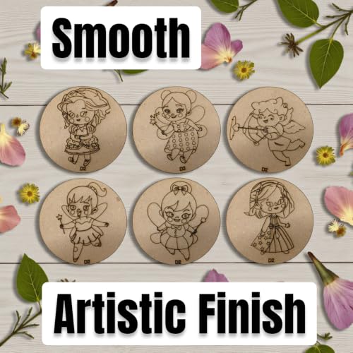 Image of BAGJI TOYS DIY Coaster Painting Kit for Kids & Adults - 6 Pre-Marked Wooden Tea Coasters with Stand, 12 Non-Toxic Water Base Colours & 1 Brush - Mandala Art & Craft DIY Set - Beginner Friendly Painting Craft Kit, Birthday & Gift Activity (MNDD2)