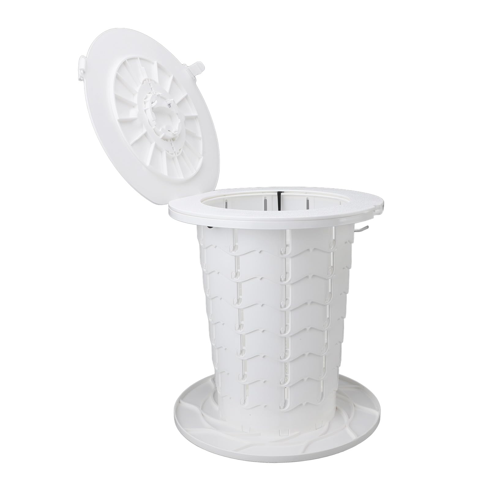 Alomejor Inodoro Retráctil Ajustable para Acampar, Orinal Portátil para Adultos y Niños, Capacidad de Carga de 330,7 Libras, Inodoro de Viaje Plegable Impermeable para Viajes Largos, Senderismo