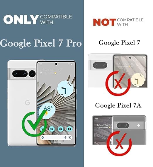 Image of Jkobi Lifetime Anti-Yellow MagSafe Compatible Clear Back Cover Case for Google Pixel 7 Pro (Sleek Hard Crystal | Shockproof and Camera Protection)