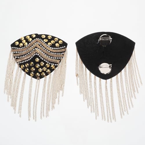 Charreteras doradas con borlas mujer hombreras vintage de hierro y plástico para disfraces pack de 2 4