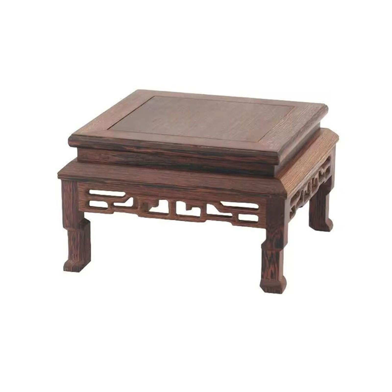 Pedestal Wooden Vase Bonsai Decorative Shelves Display Base Decor(Small)