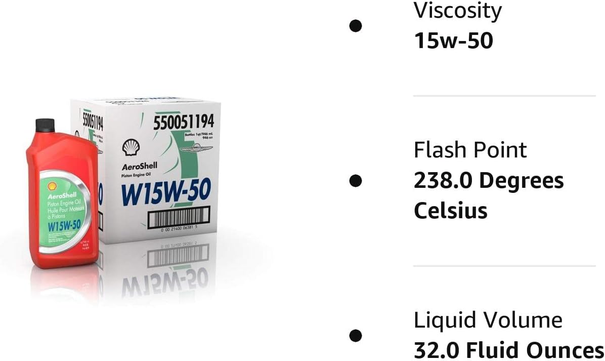 AeroShell Oil W 15W-50-550050835 - 6x1 quart case 3 51FQtCqIuQL. AC SL1500