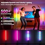 2 Pack 3ft RGB Tube Light Portable 5000mAh Battery Powered LED Light Stick with Stand, Music Sync, Ambient Lighting for Video Studio Photography DJ Bar Stage Club Party Wedding Gaming Rooms - Image 2