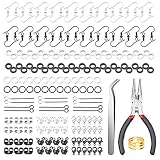 FEEIN 780PCS Earring Making Supplies Kits,60pcs Earring Hooks Hypoallergenic with 100pcs Surgical St