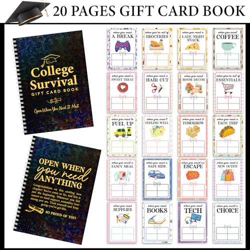 Image of College Survival Kit Gift Card Book, Gift Card Book for College Student