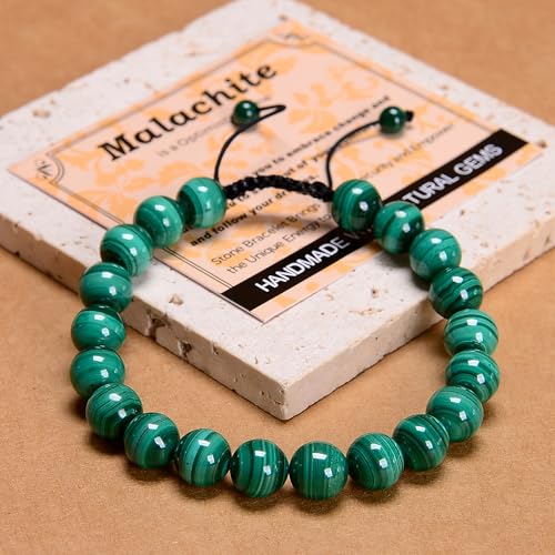 Massive Beads Handmade Yoga Natural Stone Crystal Healing Power Energy Gifts for Unisex Adult Bracelet Macrame Adjustable3