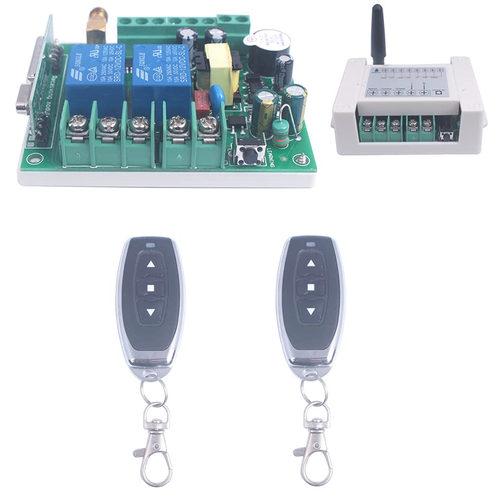 AC 85V 110V 120V 220V 250V Motor de 2 canales Interruptor remoto hacia adelante y hacia atrás Interruptor remoto del motor Interruptor de control remoto Interruptor inalámbrico (2* Controlador)