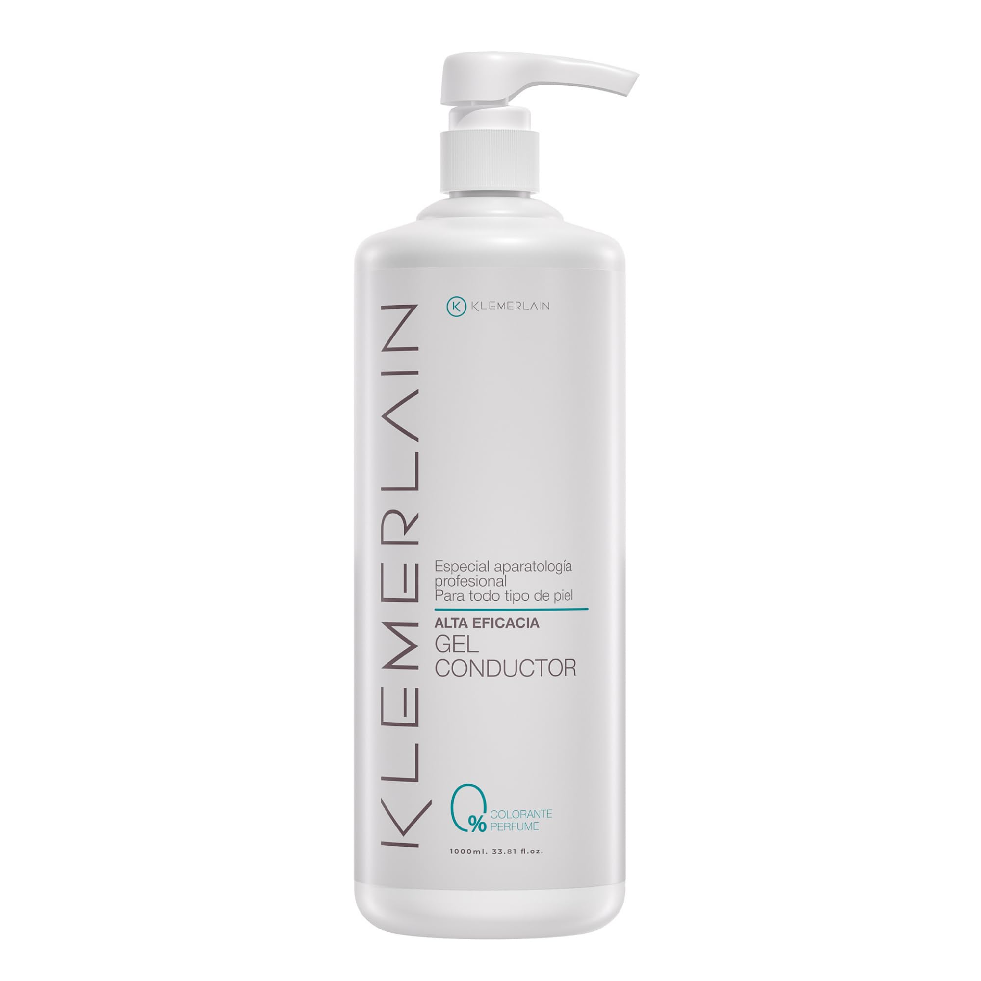 KLEMERLAIN Facial and Body Conductive Gel 1 L – for Ultrasound, Radiofrequency, Electrodes, IPL, Microcurrents, Cavitation and Laser Hair Removal – Water-Based, Colorless and Odorless