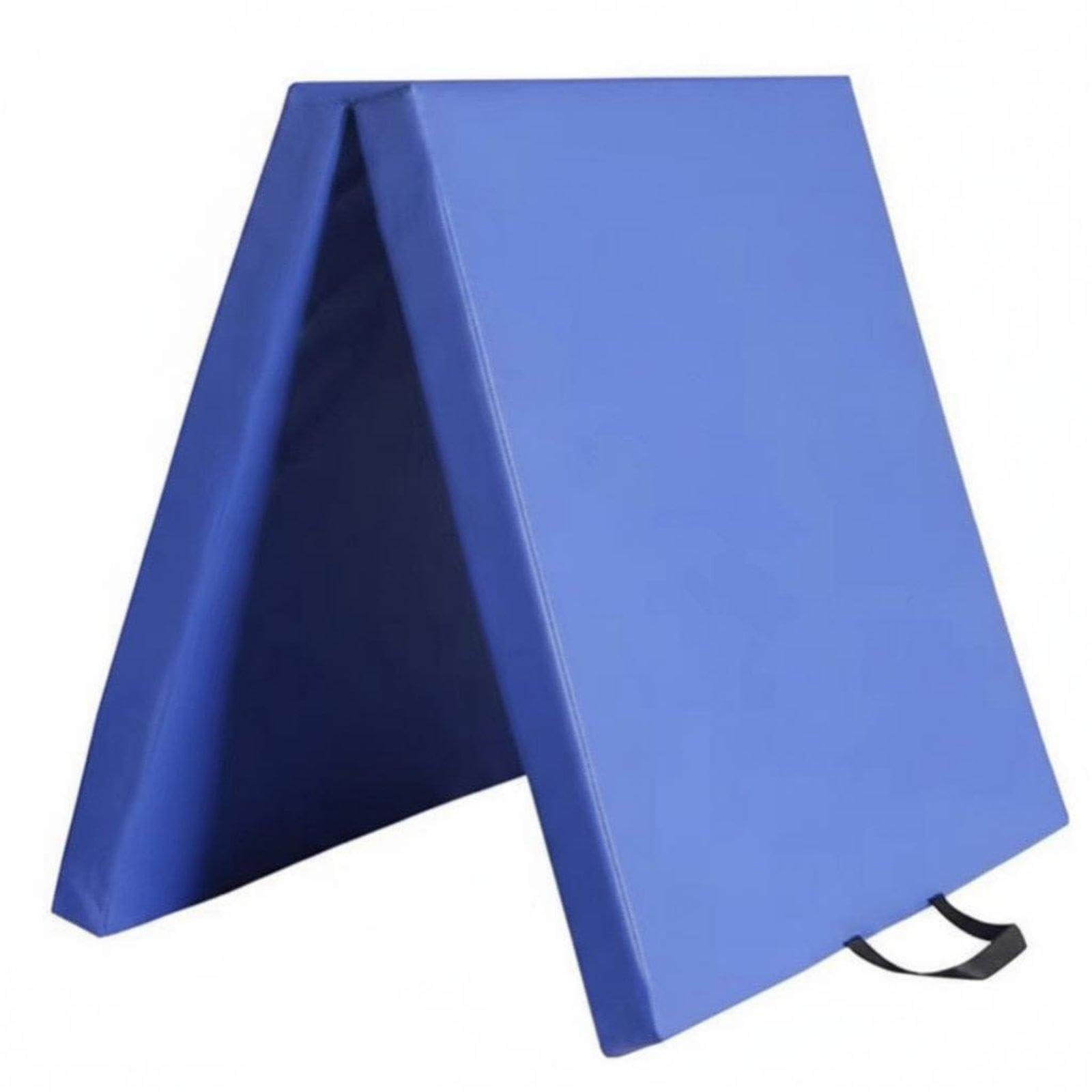 Folding Gymnastics Mat Foldable Design Folding Panel Mat Thick Cushioning Floor pad for Students, Beginners, Dance Studio, Play Area, Living Room Blue-image-36