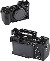 Vista 3 de CAMVATE Jaula de cámara para Sony Alpha A6600/A6500 con conversión 1/4 "-20 agujero adaptador (negro) - 1380