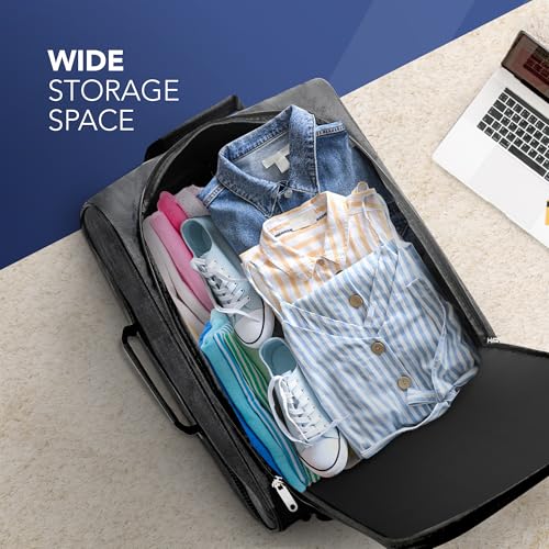 LUGG Lightweight Cabin Size Luggage - Durable 600D Snowflake Polyester - Push Up Trolley, Strong Wheels - Easyjet, Ryanair, British Airways - Overhead Locker (45x36x20cm) - Image 5