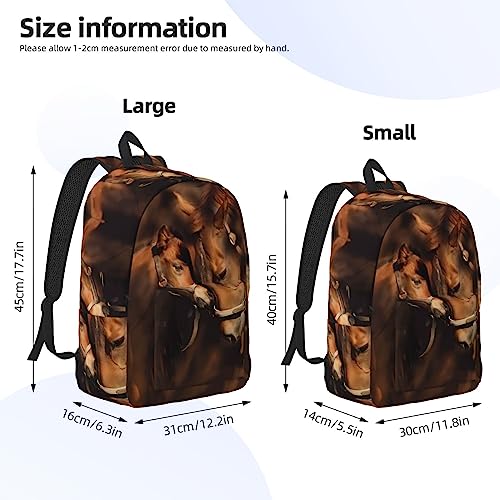 Sac d'ordinateur de voyage imprimé Cheval - Sac décontracté léger M - 4